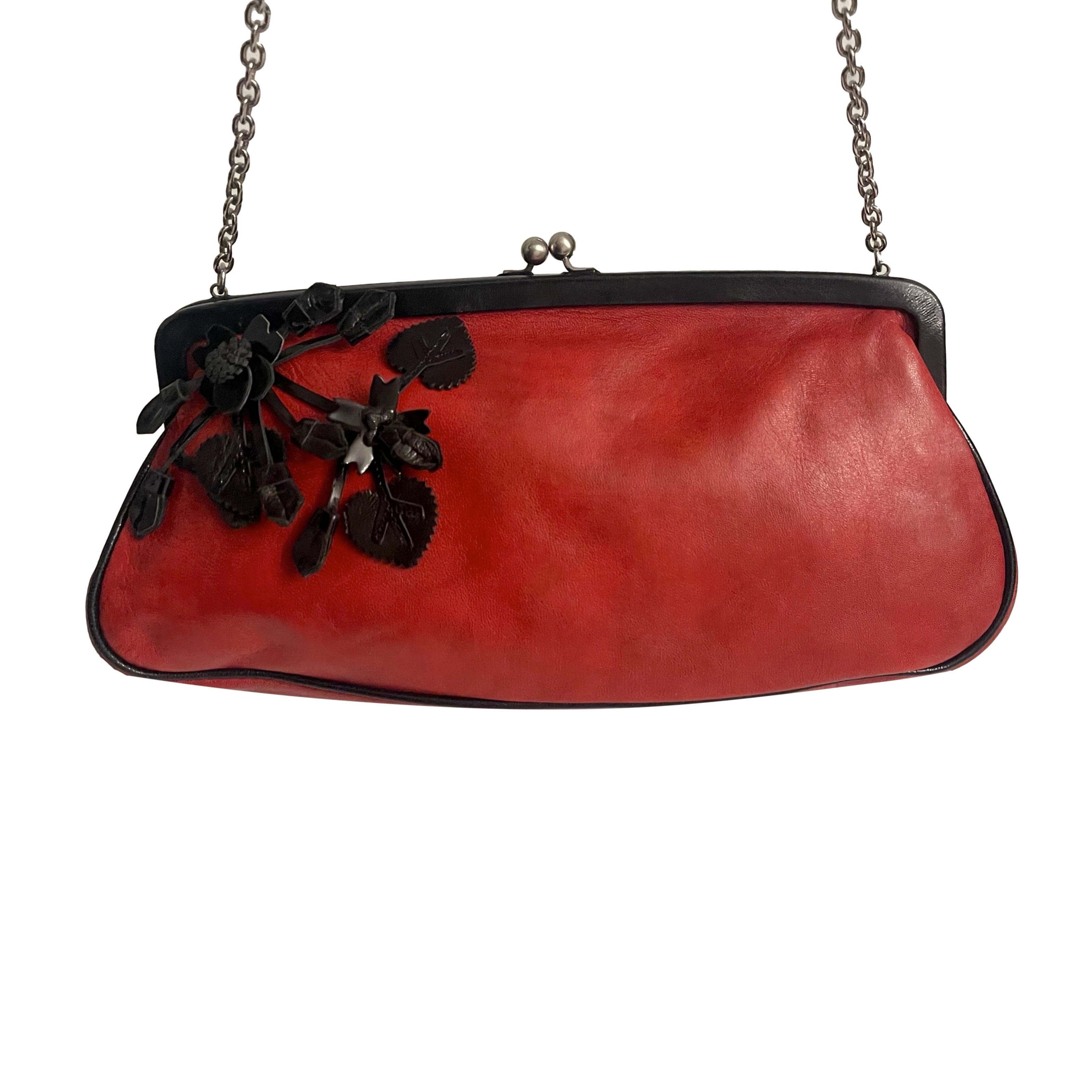 Vintage Prada Red Chain Kisslock Bag – Treasures of NYC