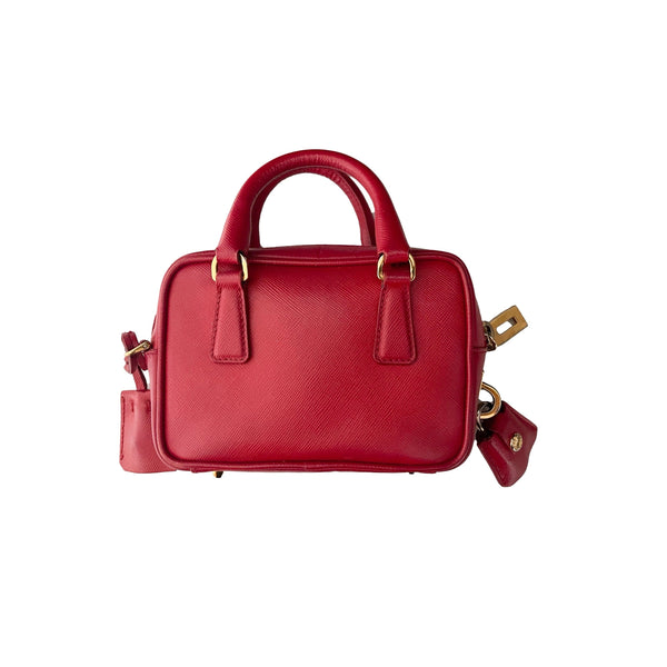 Prada Red Micro Two Way Bag - Handbags