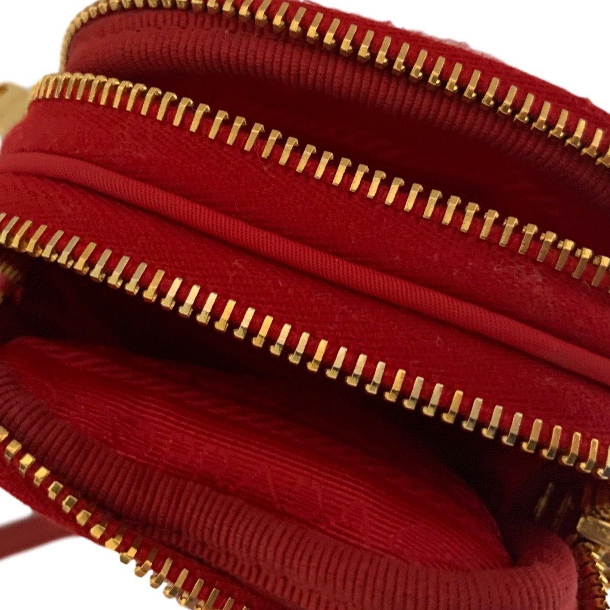 Treasures of NYC Prada Red Nylon Micro Crossbody Bag