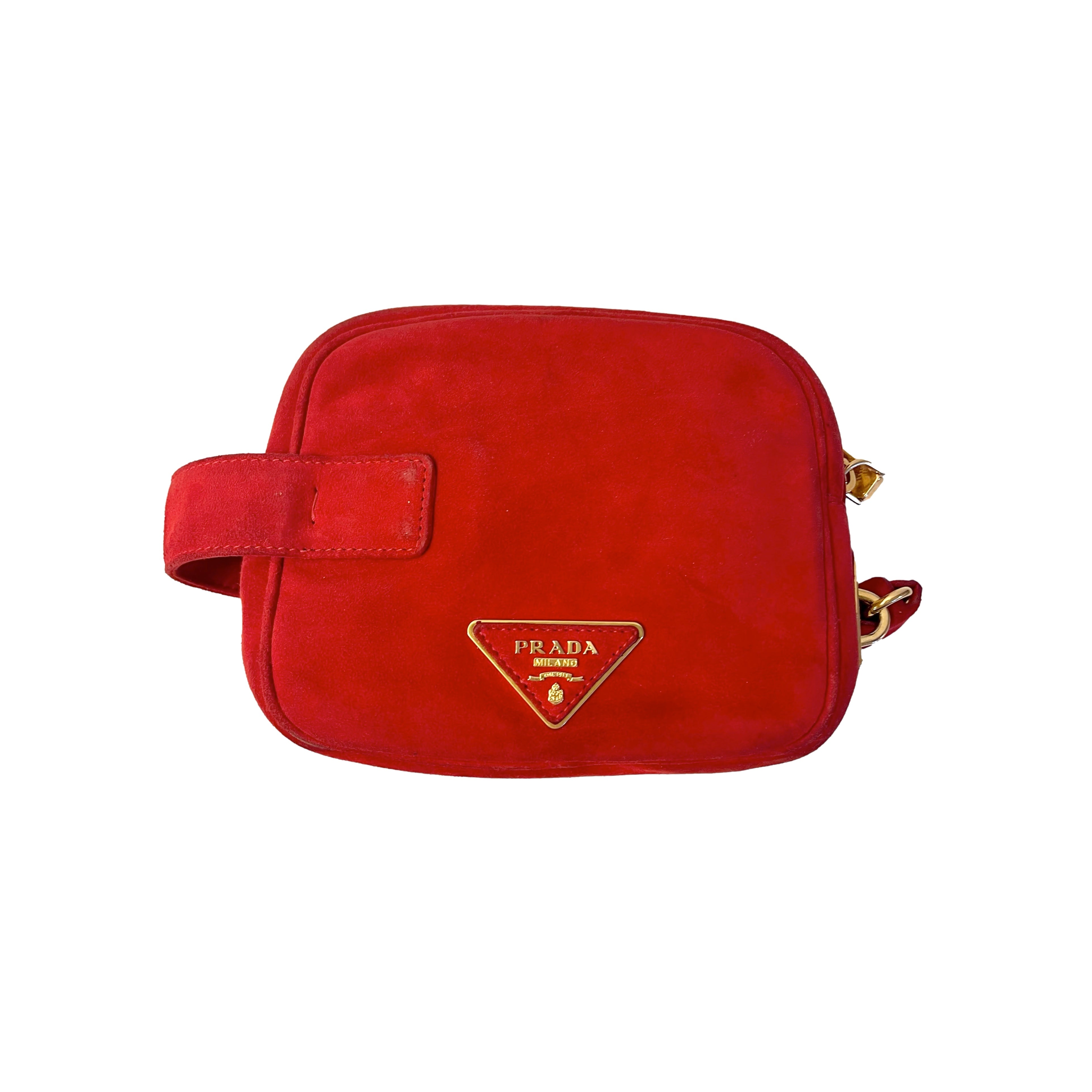 Prada Saffiano Leather Shoulder Bag In Red | ModeSens