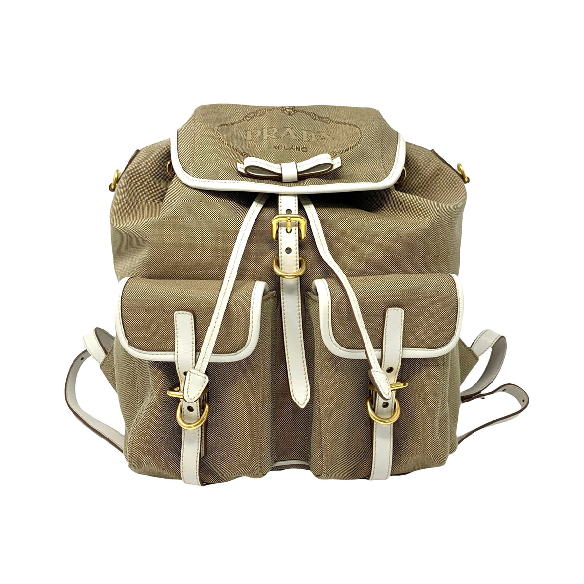 prada-tan-canvas-logo-backpack 