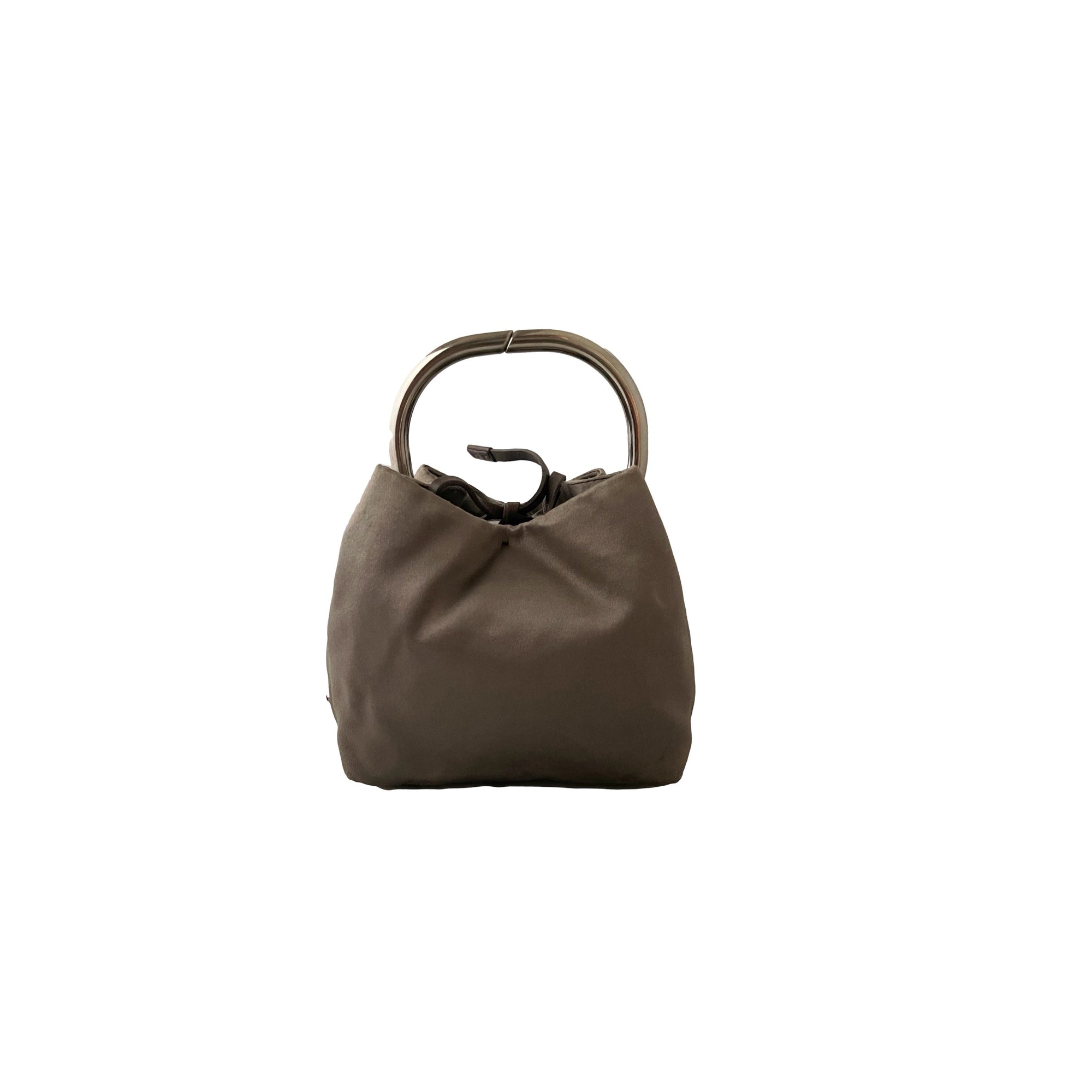 Prada Taupe Mini Top Handle Bag - Handbags