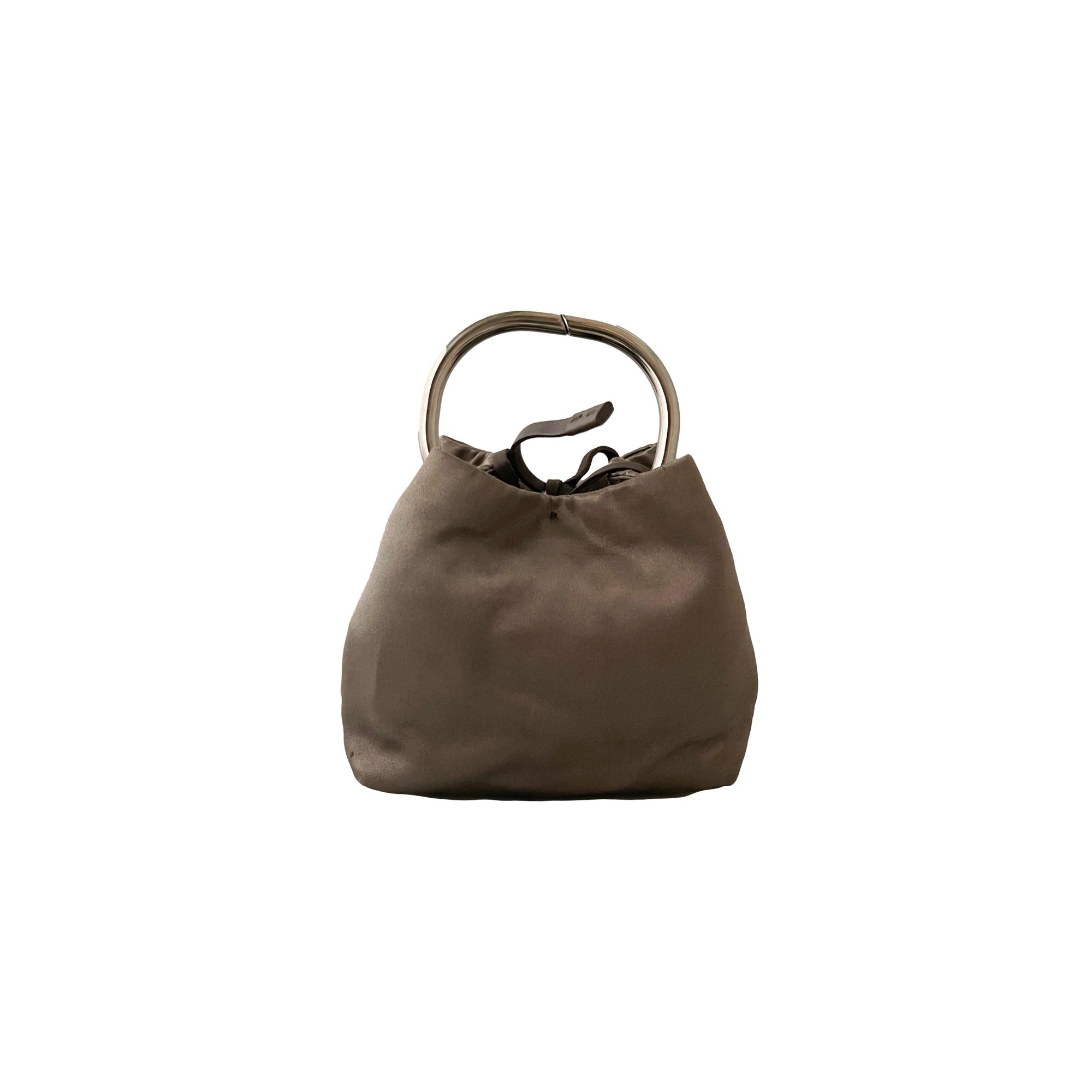 Prada Taupe Mini Top Handle Bag - Handbags