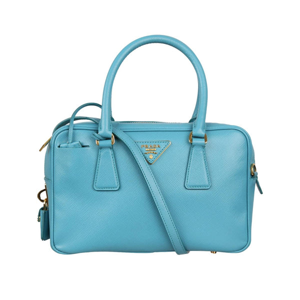 Prada Turquoise 2way Top Handle Bag - Handbags