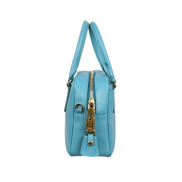 Prada Turquoise 2way Top Handle Bag - Handbags