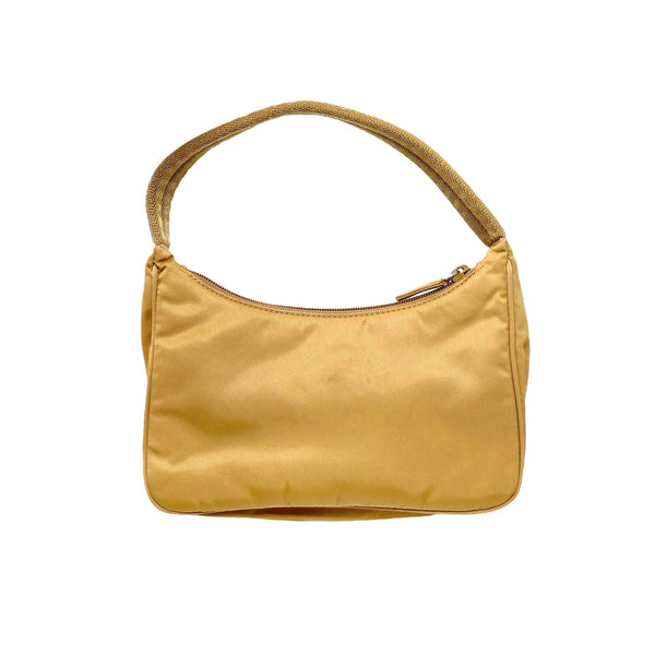 Prada Yellow Nylon Shoulder Bag - Handbags