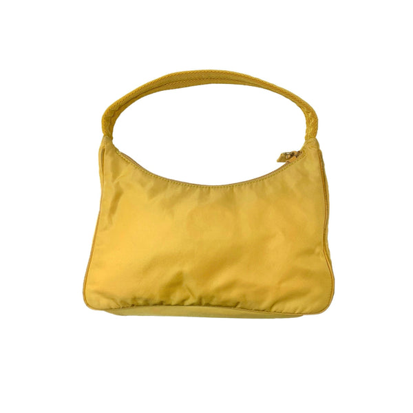 Prada Yellow Nylon Shoulder Bag - Handbags