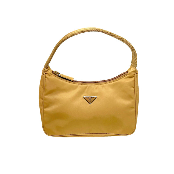 Prada Yellow Nylon Shoulder Bag - Handbags