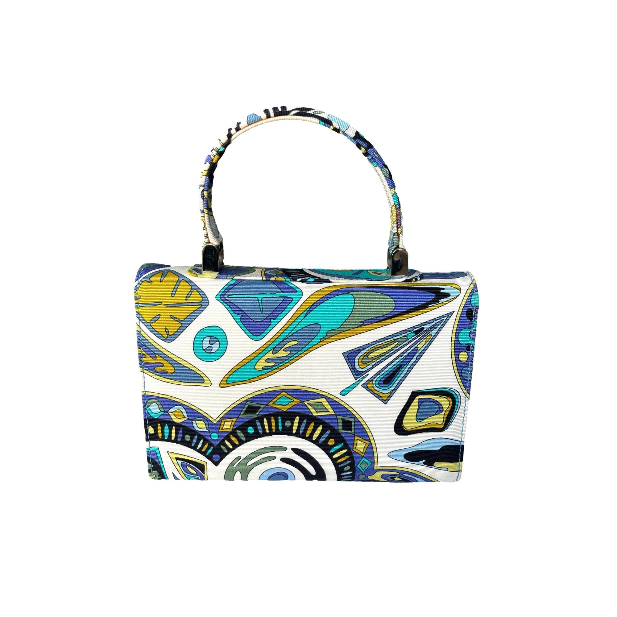 Pucci Blue Print Charm Mini Top Handle Bag - Handbags