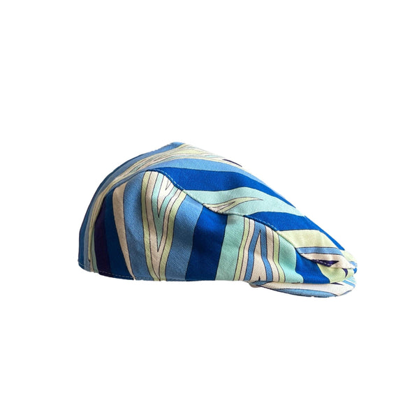 Pucci Blue Print Newsboy Hat - Accessories