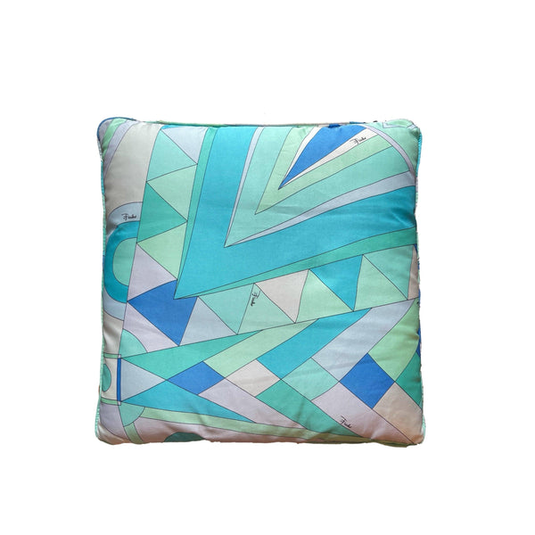 Pucci Blue Print Silk Pillow - Home