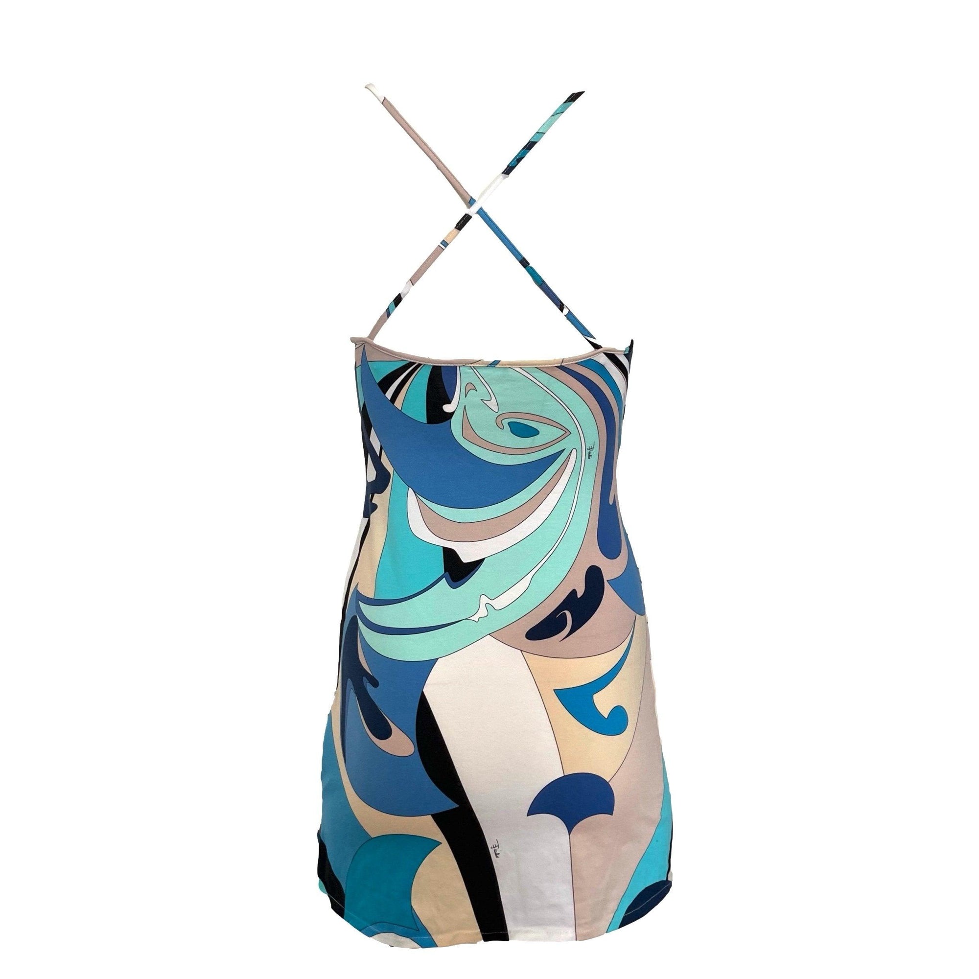 Treasures of NYC - Pucci Blue Print Strappy Dress Treasures of NYC - Pucci Blue Print Strappy Dress
