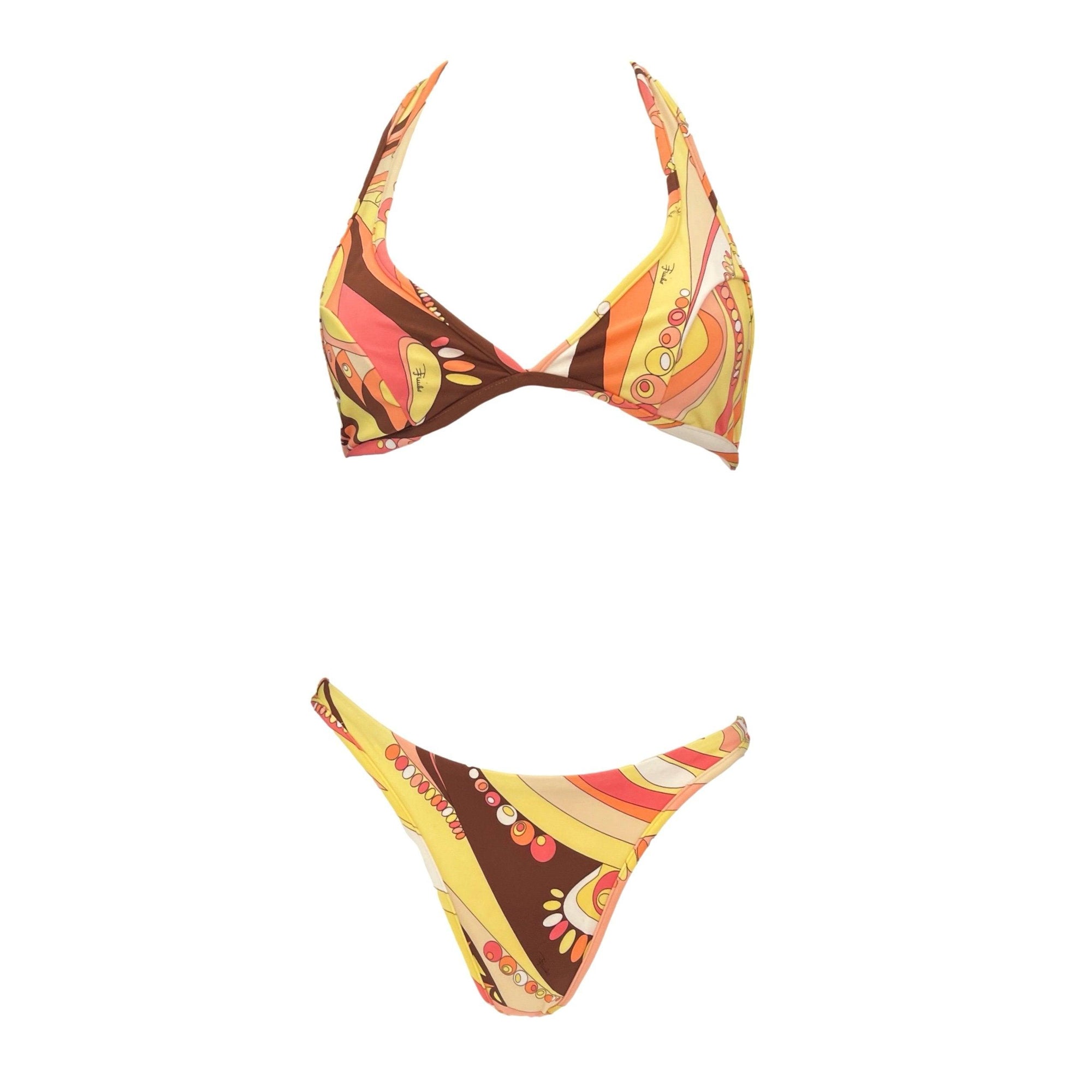 Pucci Brown Print Bikini - Swimwear