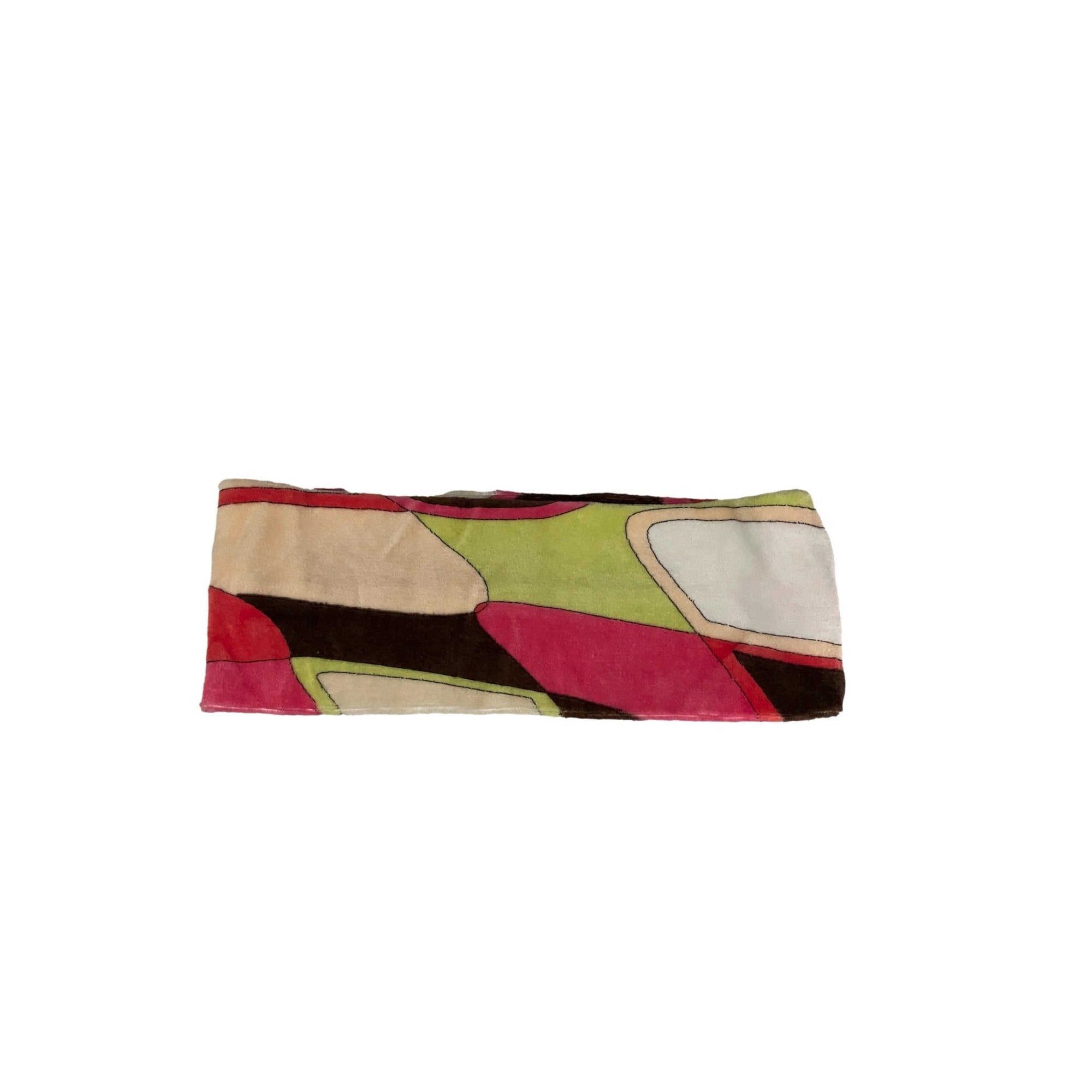 Pucci Lime Green Print Velour Headband - Accessories