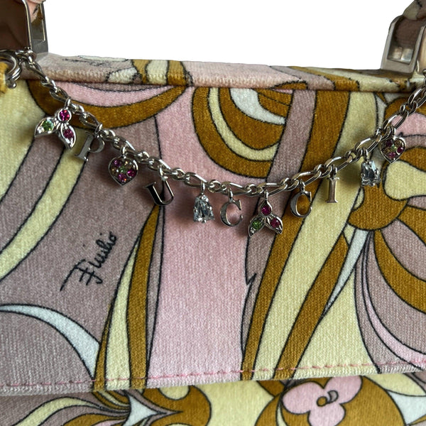 Pucci Pink Print Charm Mini Top Handle - Handbags
