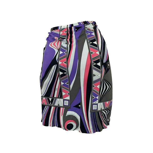 Pucci Purple Print Slinky Stretch Skirt - Apparel