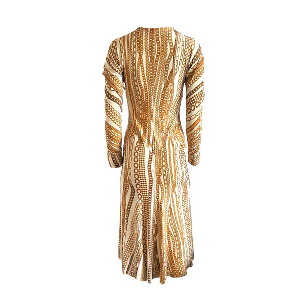 Roberto Cavalli Gold Chain Print Dress Roberto Cavalli Gold Chain Print Dress