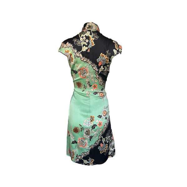 Roberto Cavalli Mint Floral Print Dress - Apparel