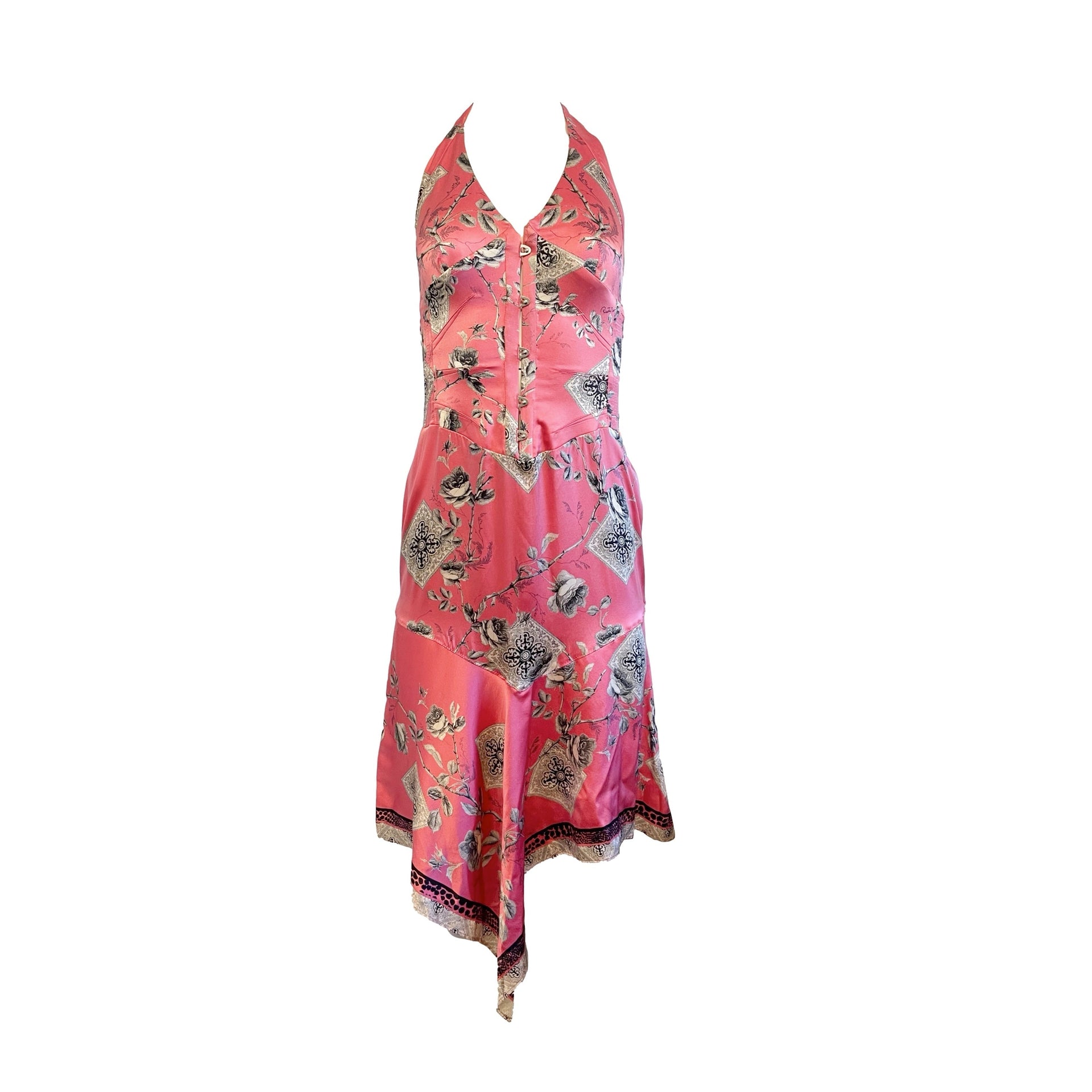 Treasures of NYC - Roberto Cavalli Pink Floral Corset Dress