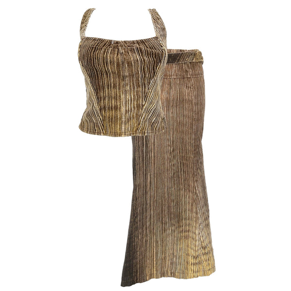 Roberto Cavalli Wood Skirt Set - Apparel