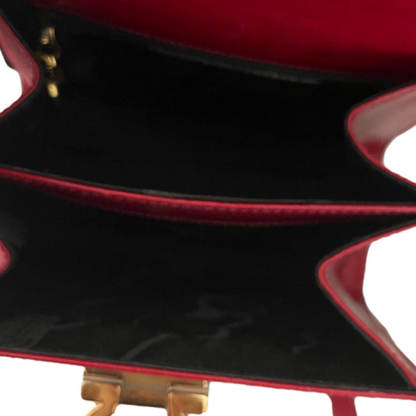 Salvatore Ferragamo Red Structured Top Handle Bag - Handbags