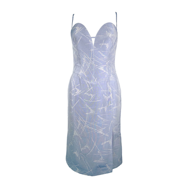 Thierry Mugler Light Blue Logo Dress - Apparel