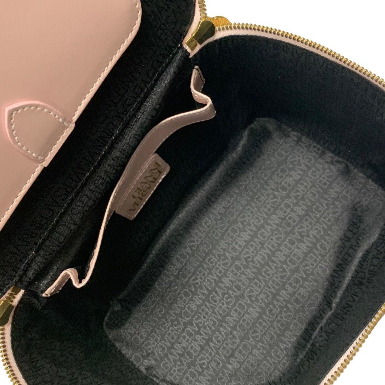 Versace Baby Pink Embossed Vanity Bag - Handbags