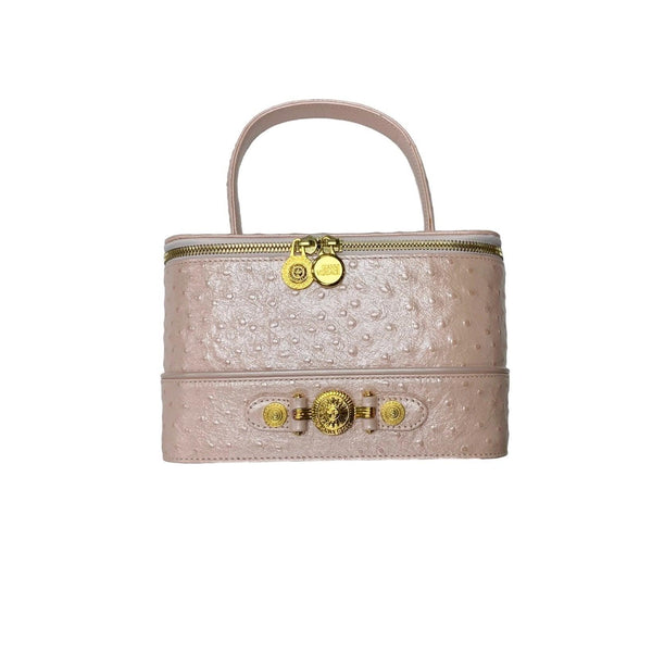 Versace Baby Pink Embossed Vanity Bag