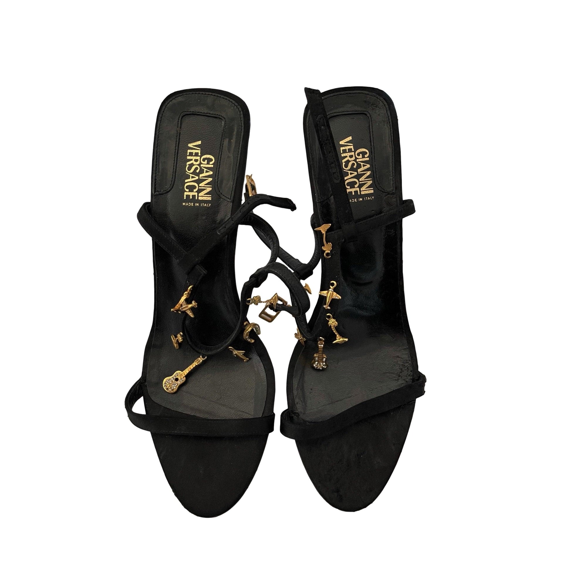 Versace Black Charm Heels - Shoes