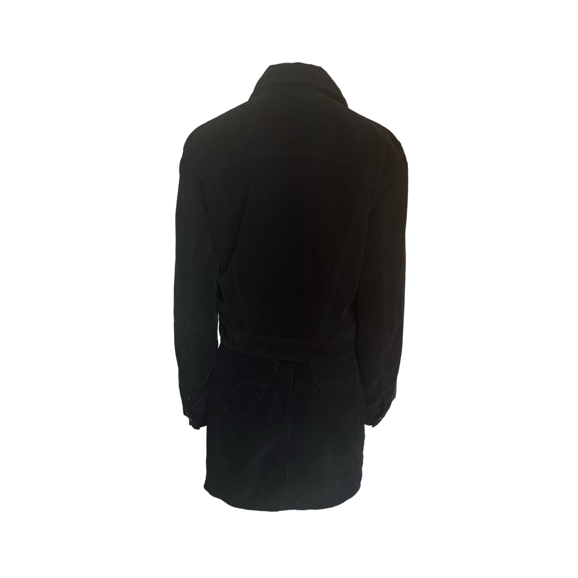Versace Black Corduroy Skirt Set - Apparel