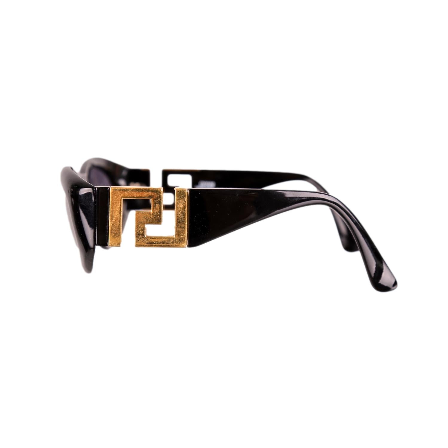 Versace Black Greek Key Sunglasses - Sunglasses