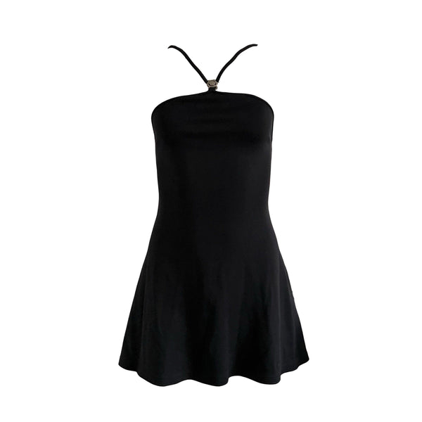 Versace Black Halter Dress - Apparel