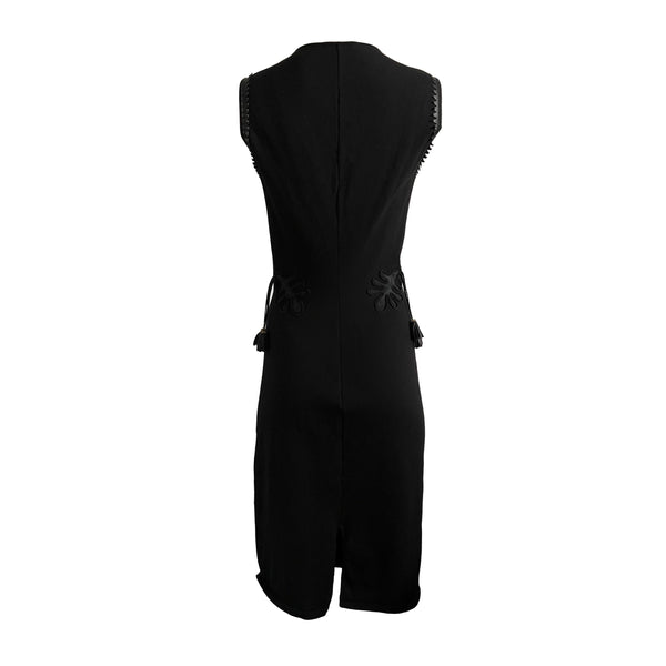 Versace Black Tassel Dress - Apparel