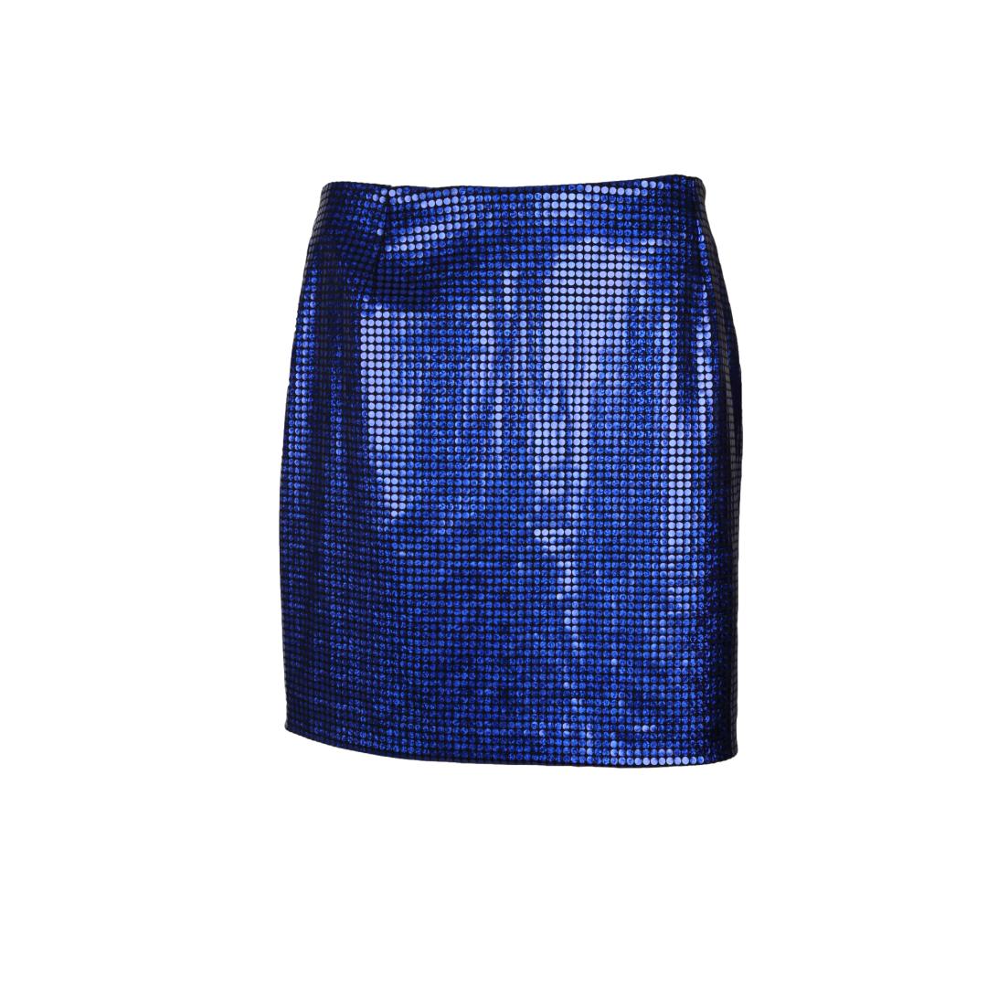 Versace Blue Metallic Skirt - Apparel
