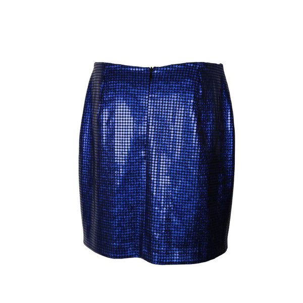 Versace Blue Metallic Skirt - Apparel