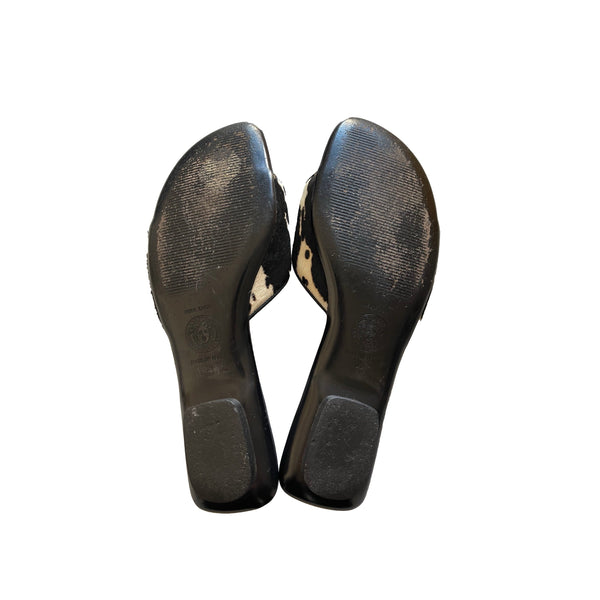 Versace Cow Calf Hair Sandals - Shoes
