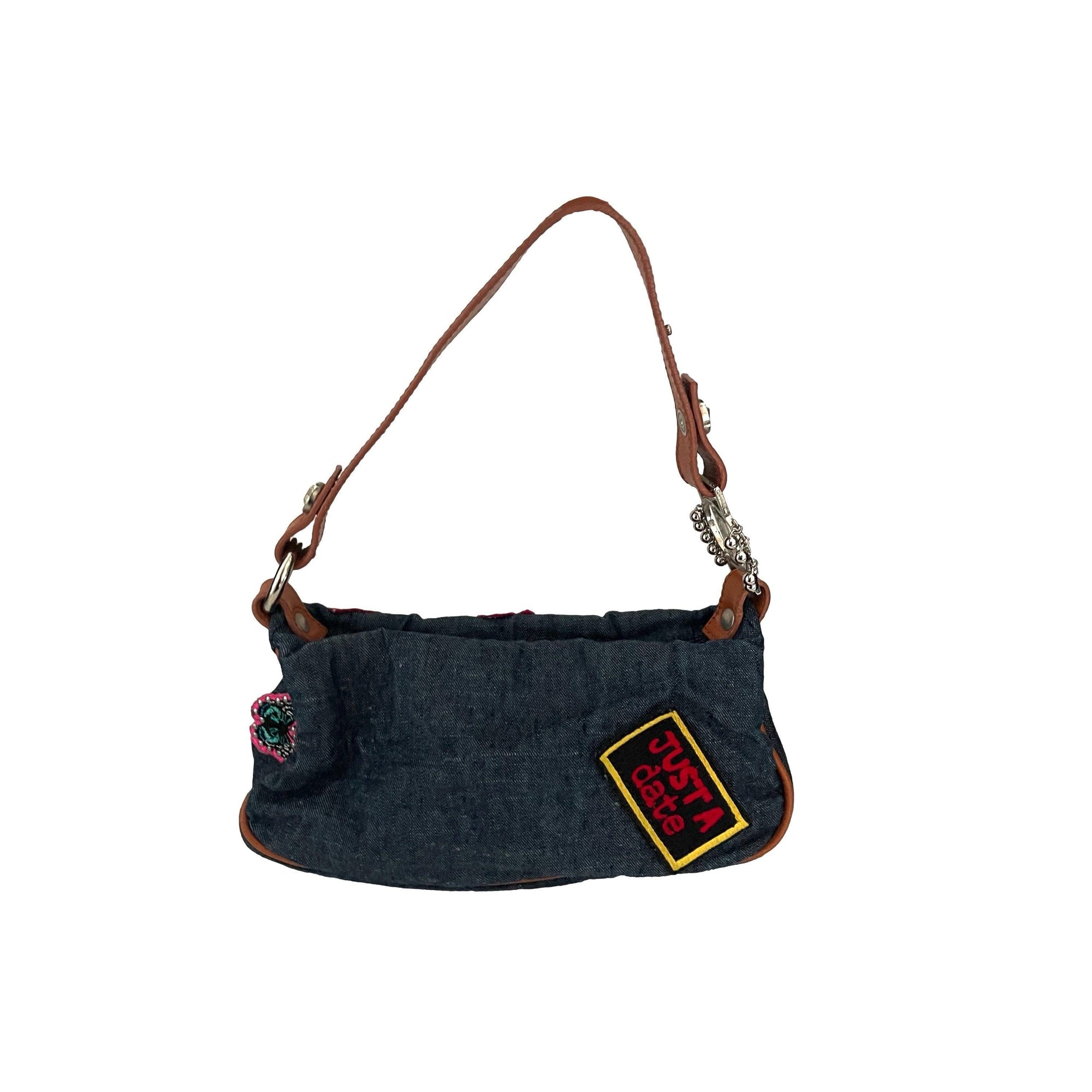 Versace Denim Patch Mini Shoulder Bag - Handbags