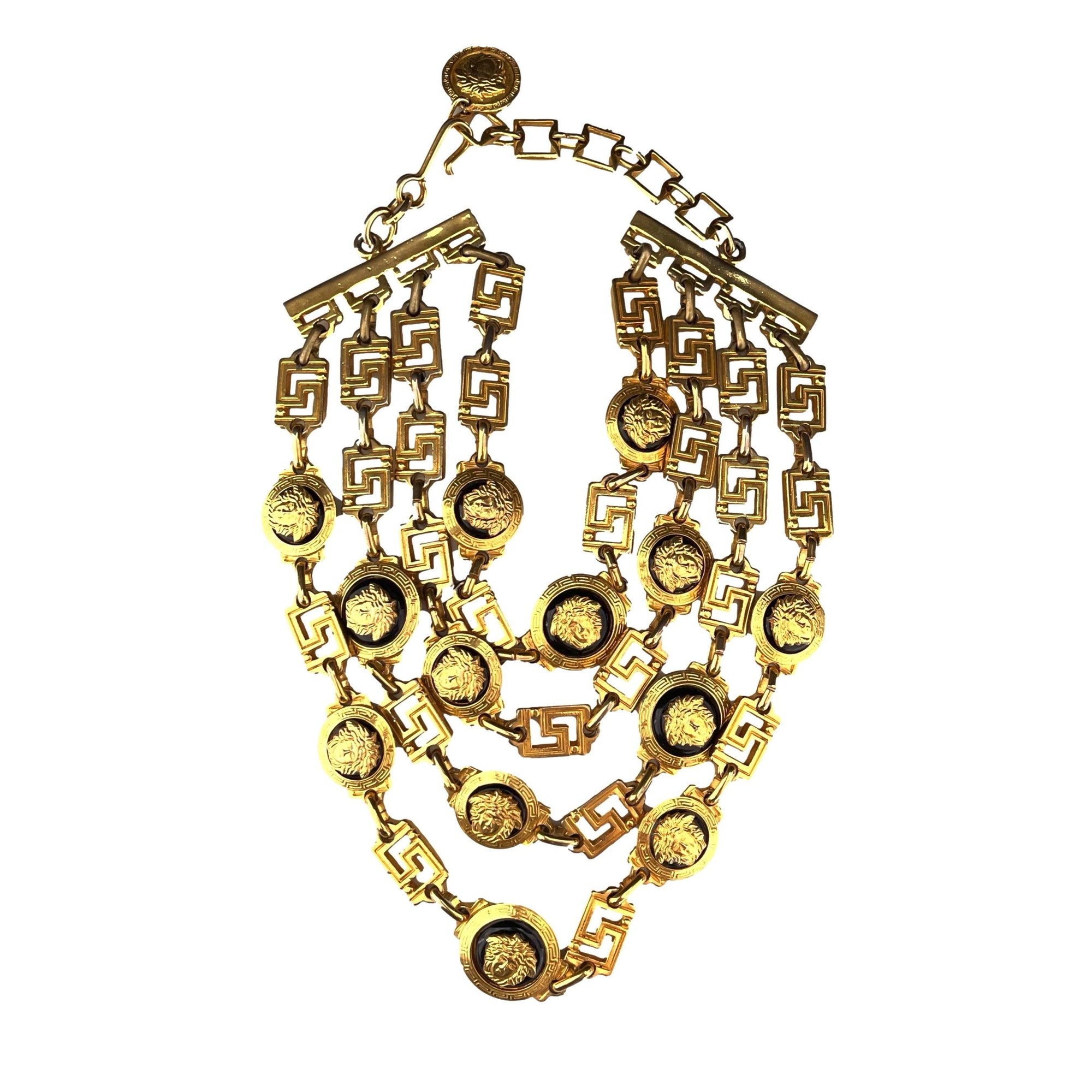 Versace Gold Layered Choker - Jewelry