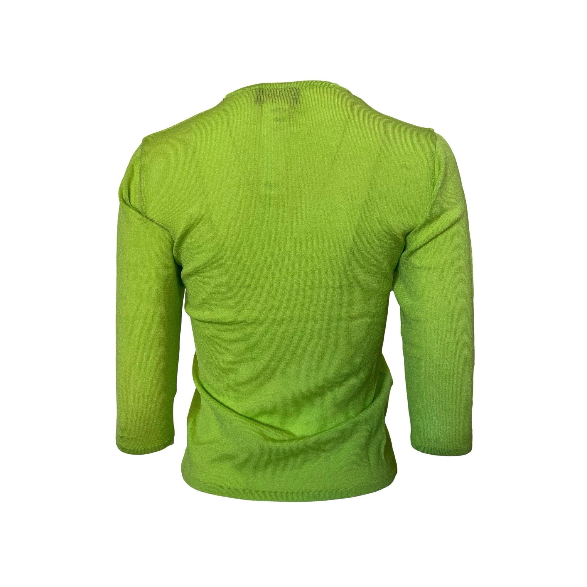 Versace Lime Green Butterfly Top - Apparel