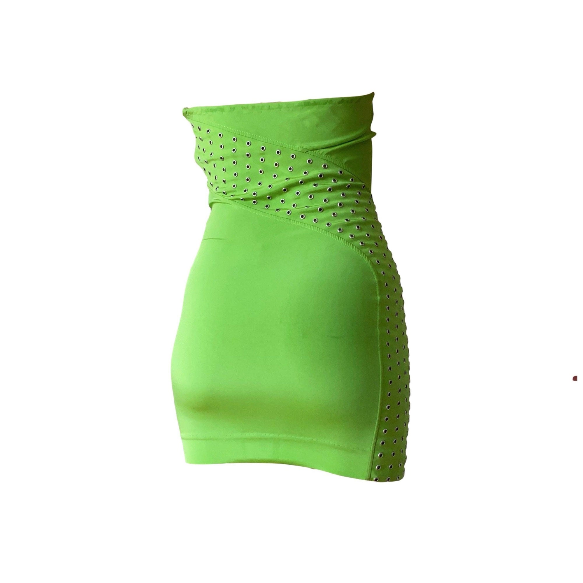 Versace Lime Grommet Dress - Apparel