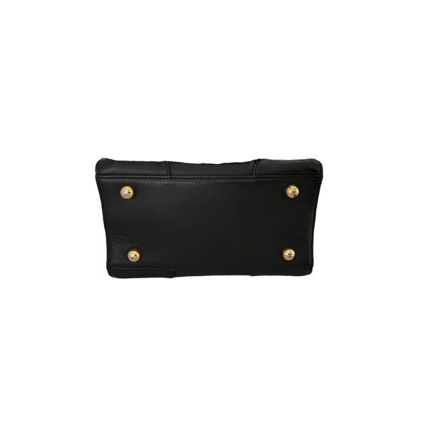 Vivienne Westwood Black Leather Top Handle Bag - Handbags