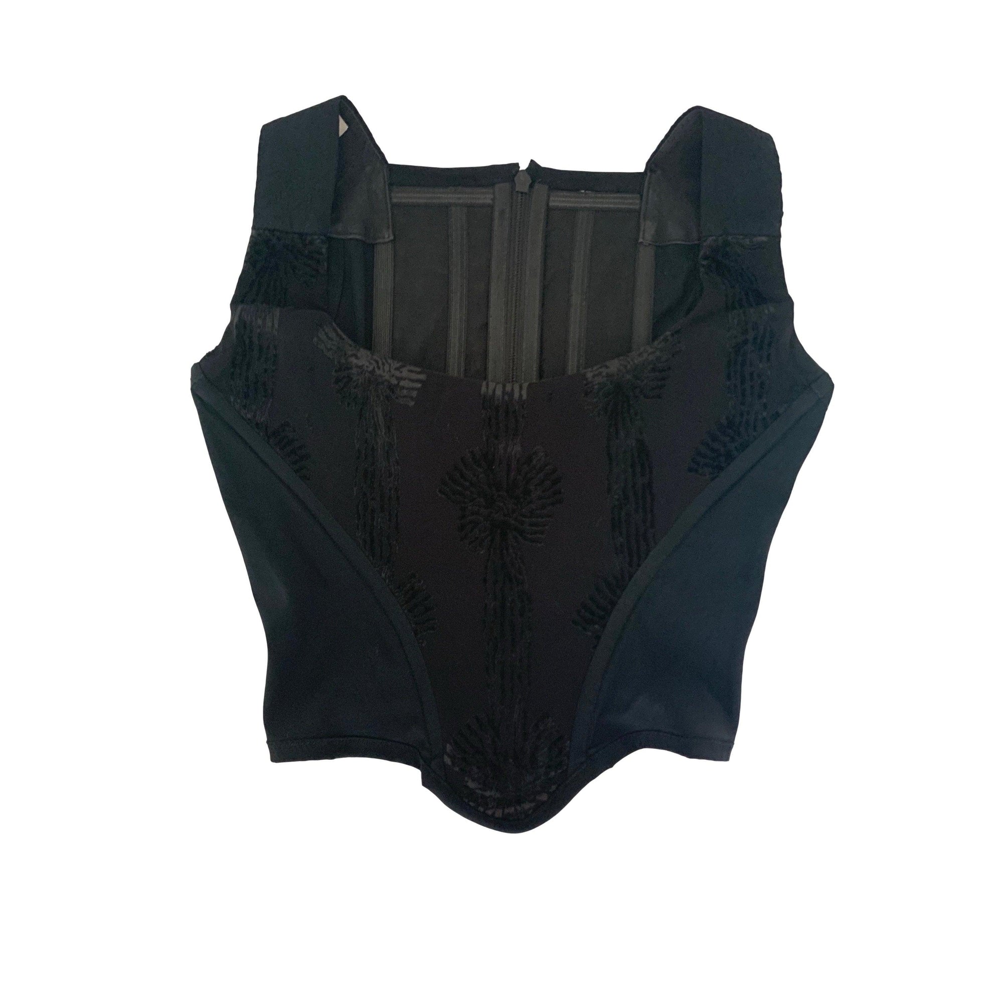 Vivienne Westwood Black Textured Corset - Apparel