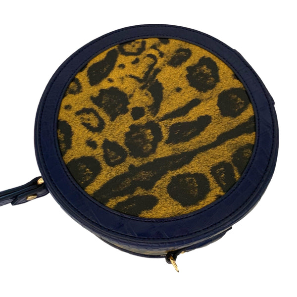 Vivienne Westwood Blue Cheetah Logo Crossbody Bag - Handbags