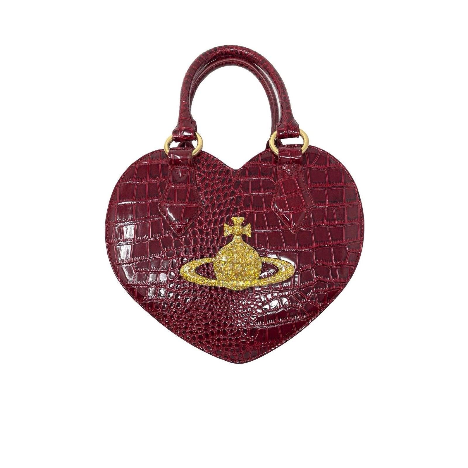 Vivienne Westwood Burgundy Heart Bag - Handbags