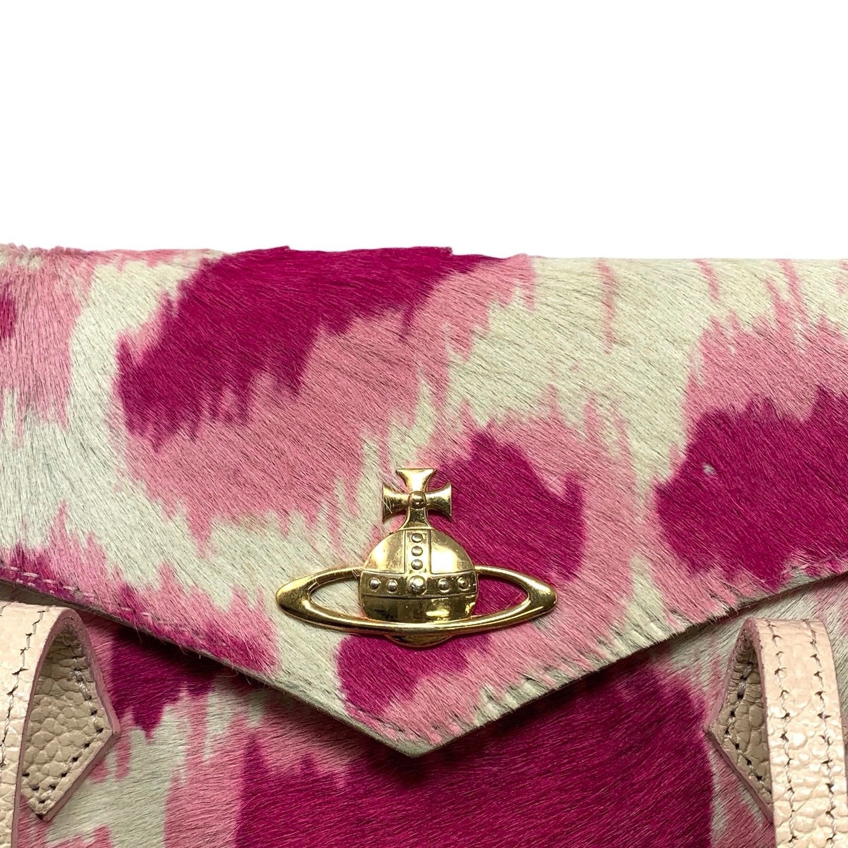 Vivienne Westwood Hot Pink Calf Hair Top Handle - Handbags