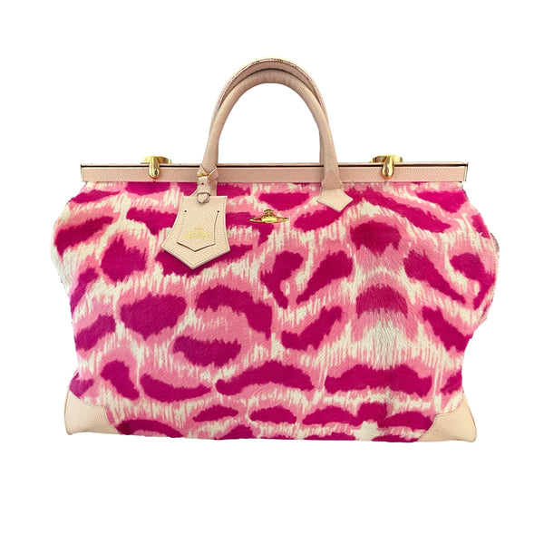 Vivienne Westwood Hot Pink Calf Hair Weekender - Handbags