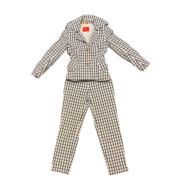 Vivienne Westwood Navy Checkered Pant Set - Apparel