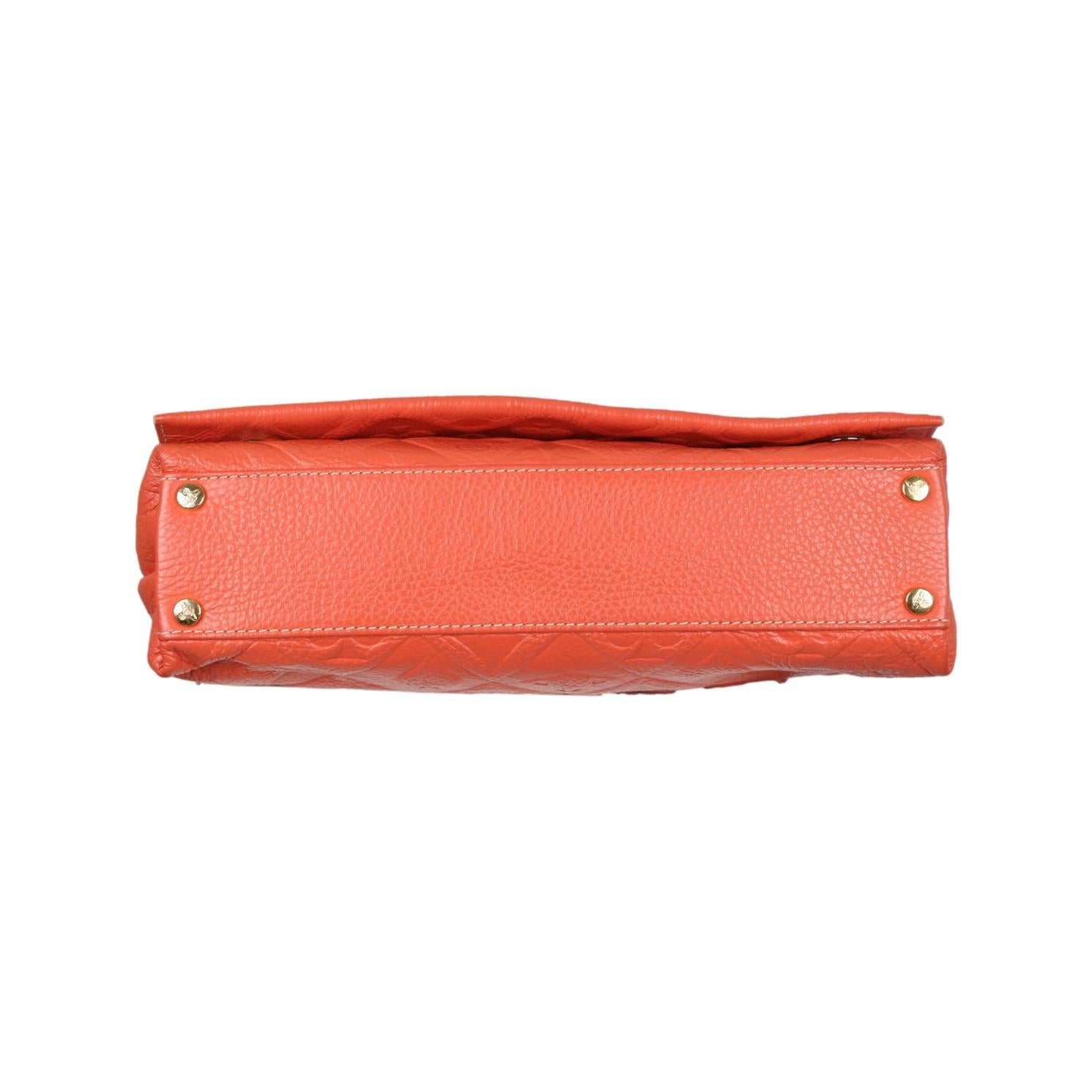 Vivienne Westwood Orange Embossed Shoulder Bag - Handbags