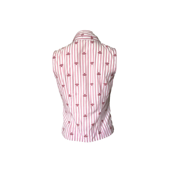 Vivienne Westwood Pink Stripe Bow Tank - Apparel
