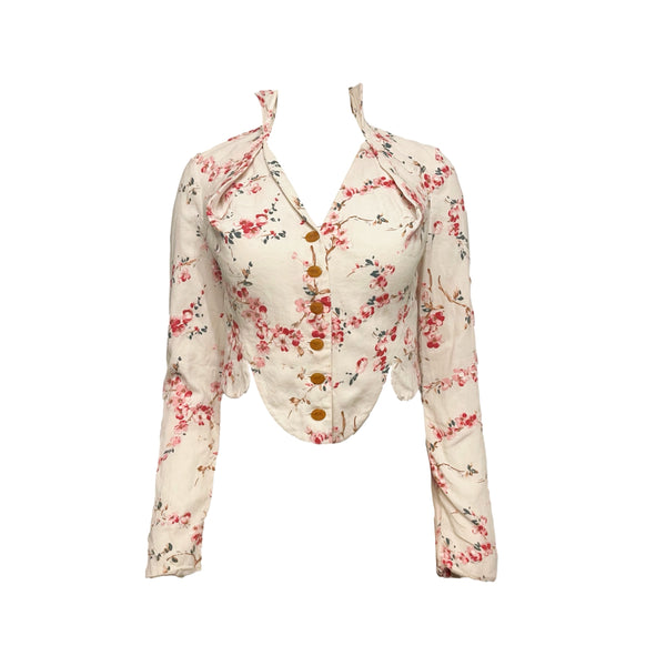 Vivienne Westwood White Floral Crop Jacket